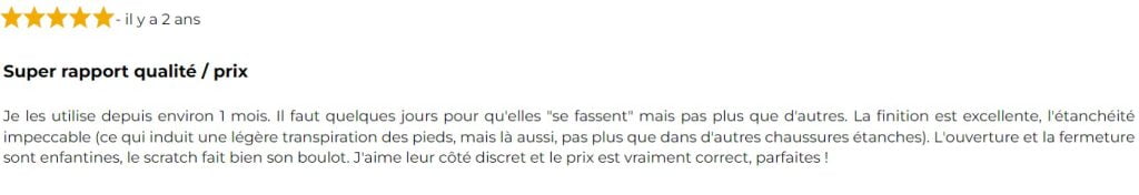 avis client sur basket moto