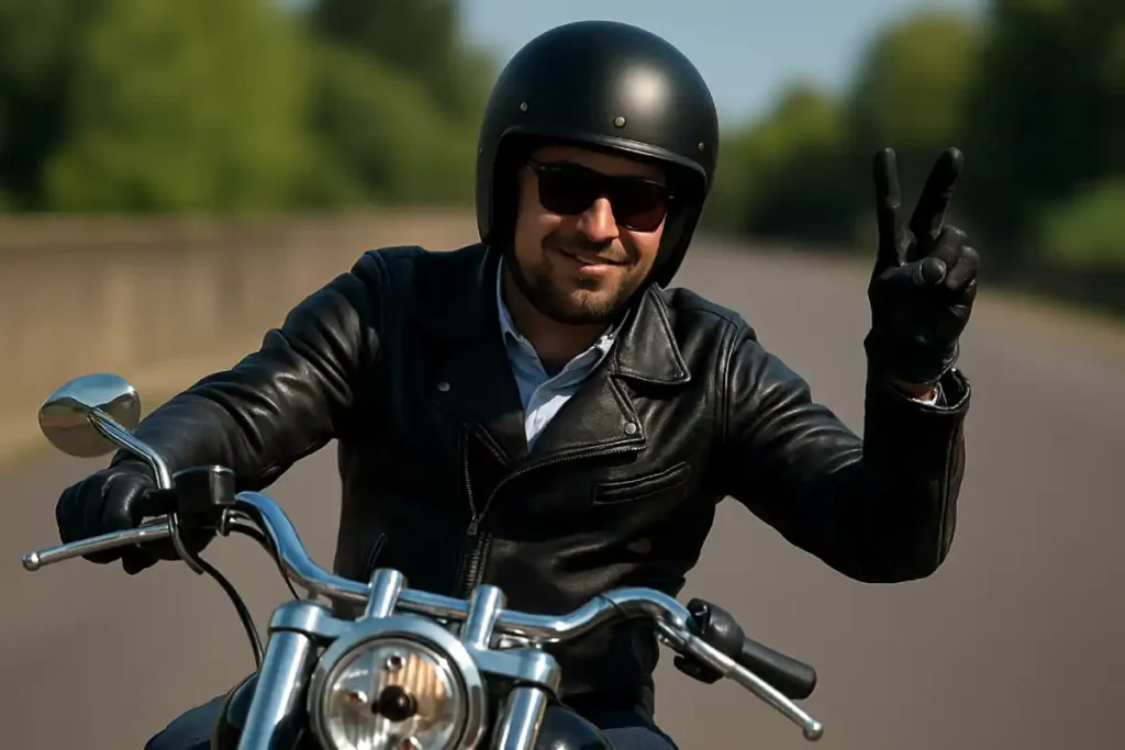 signe "V" à moto : quelle signification ?