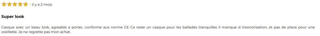 avis client casque harley-davidson ou biker